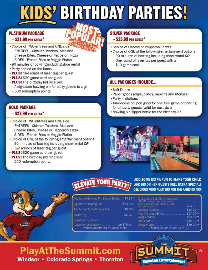 Kids' Birthday Party Packages